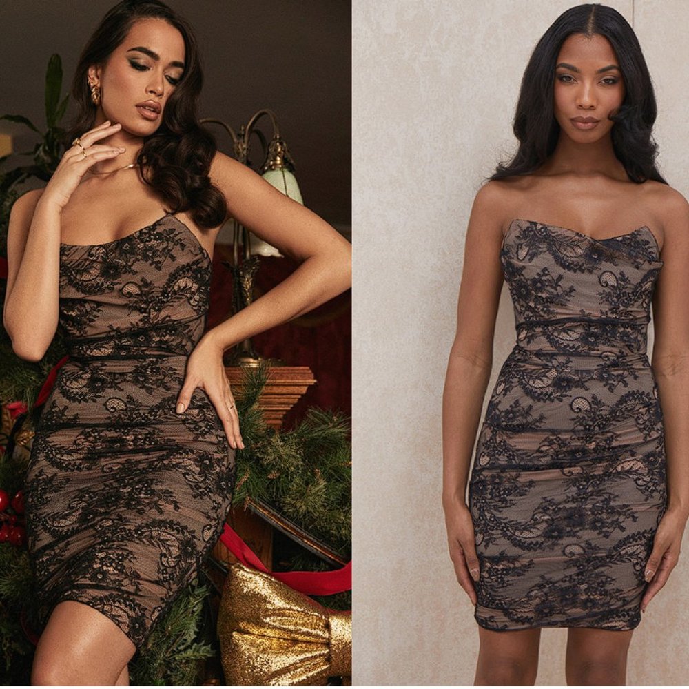 House of CB ‘Amaya’ Black Lace Corset Dress - Picture 4 of 11